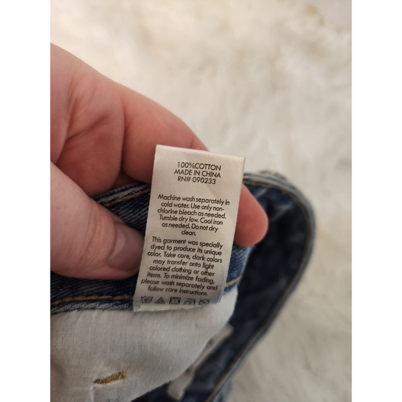 PacSun Women's Light Blue High Rise Cotton Distressed Straight Leg Jeans Size 27 - Picture 4 of 7